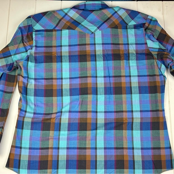 Vintage Wrangler Pearl Snap Button Down Short XL VTG - Picture 4 of 4